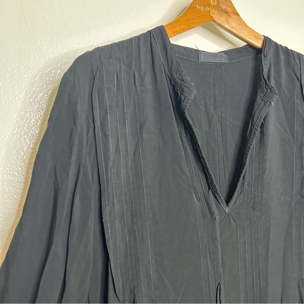 CP Shades Black Rayon Long Tunic Top S